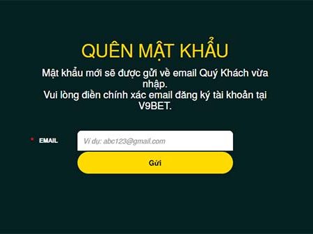 Cách lấy lại tài khoản V9bet khi quên mật khẩu?