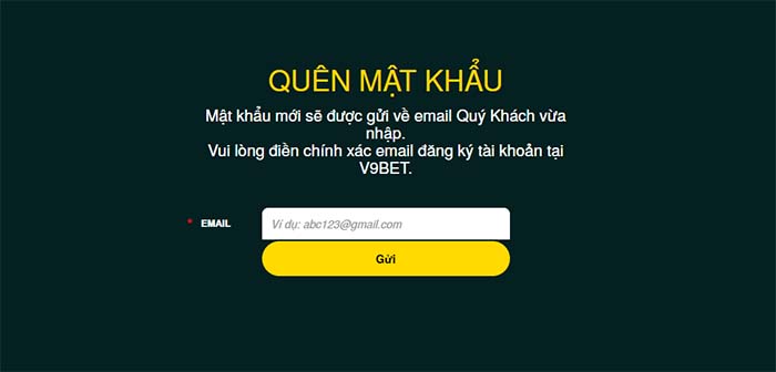 Cách lấy lại tài khoản V9bet khi quên mật khẩu?